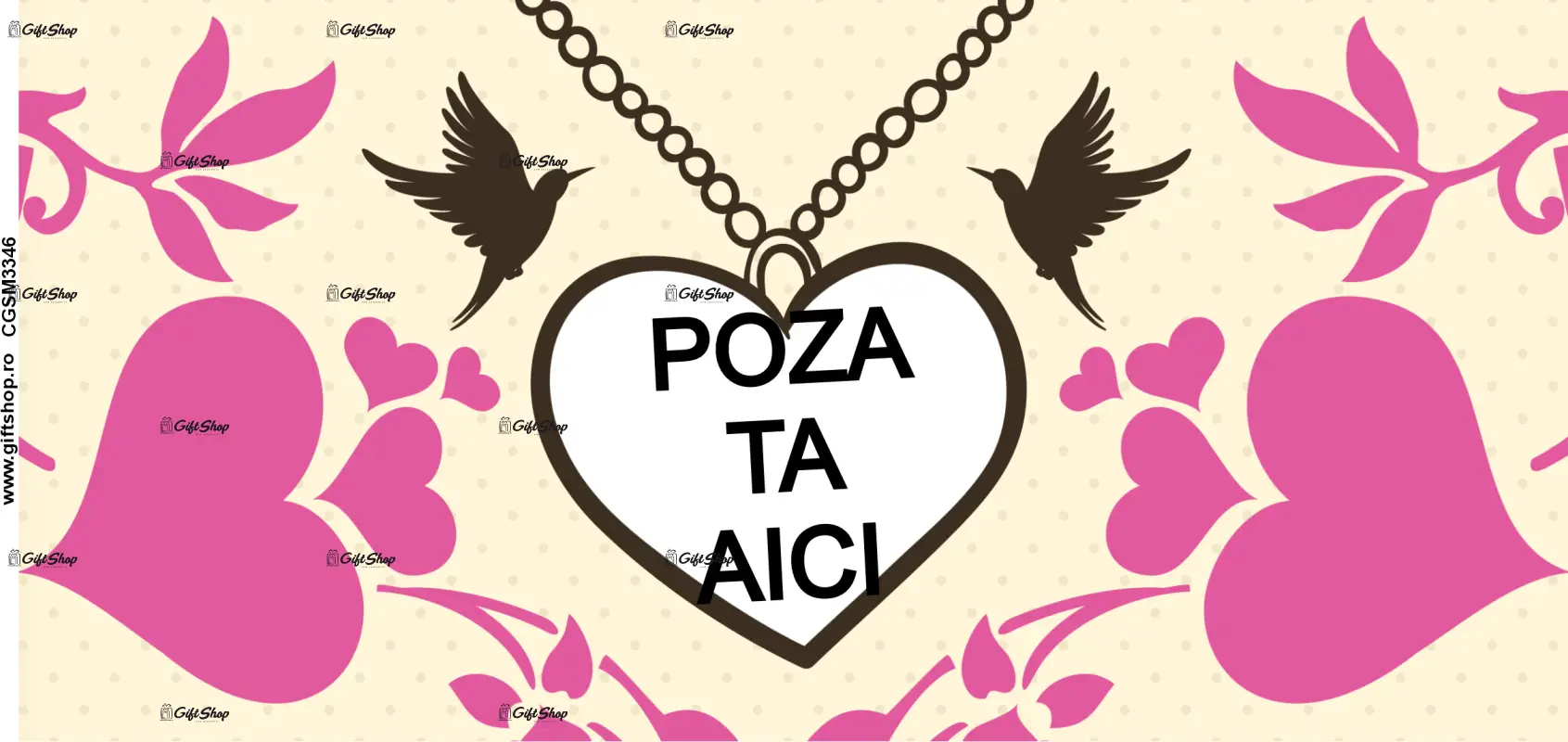 Cana personalizata cu poza si text, 330ml, model 3346